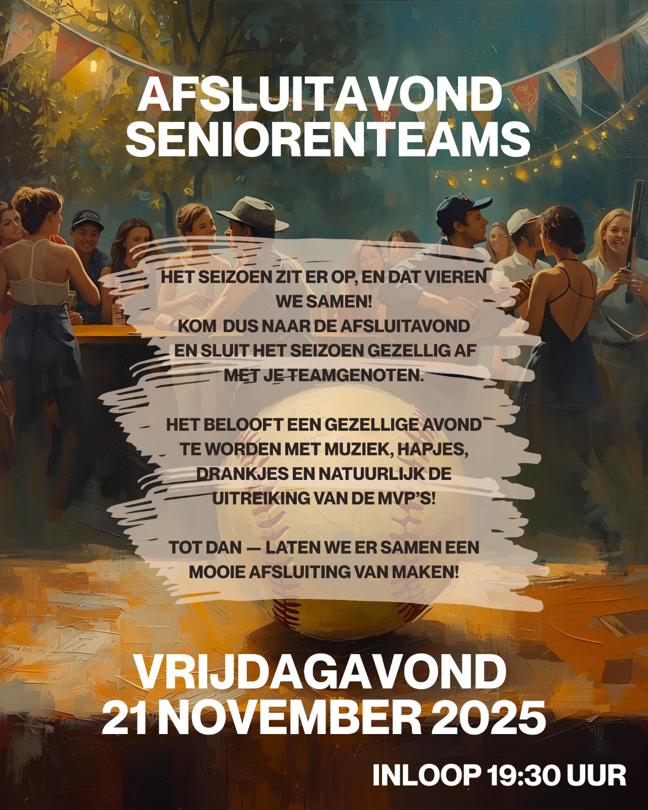 🎉 Seizoensafsluiting Senior Teams: Vrijdag 21 November!