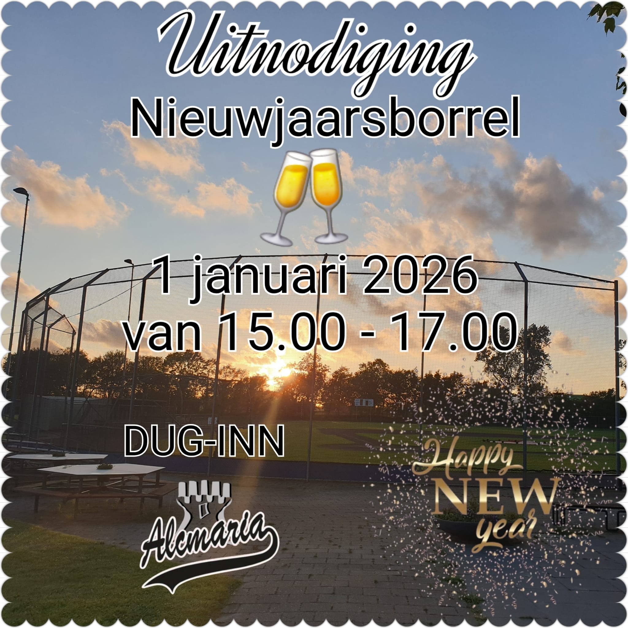🎉 Nieuwjaarsborrel 2026 – Proost op een sportief nieuw jaar! 🥂